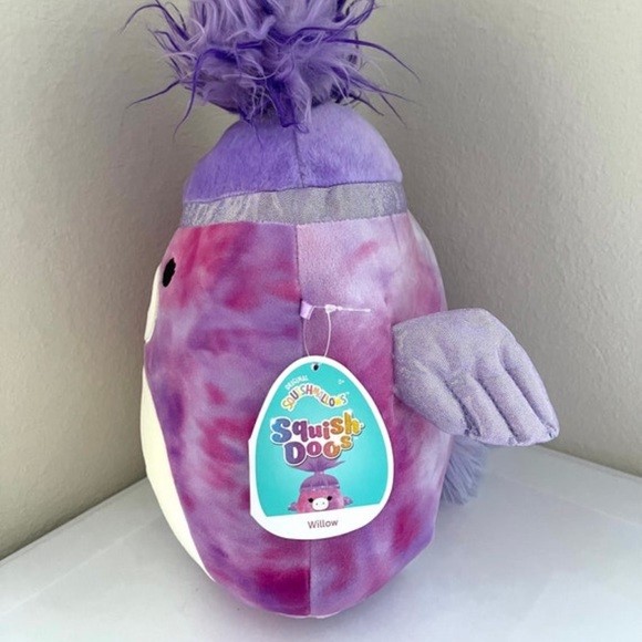 Willow Pegasus Squishmallow 12 inch New with Tag Kelly Toy Pillow Pink Purple - Picture 3 of 8